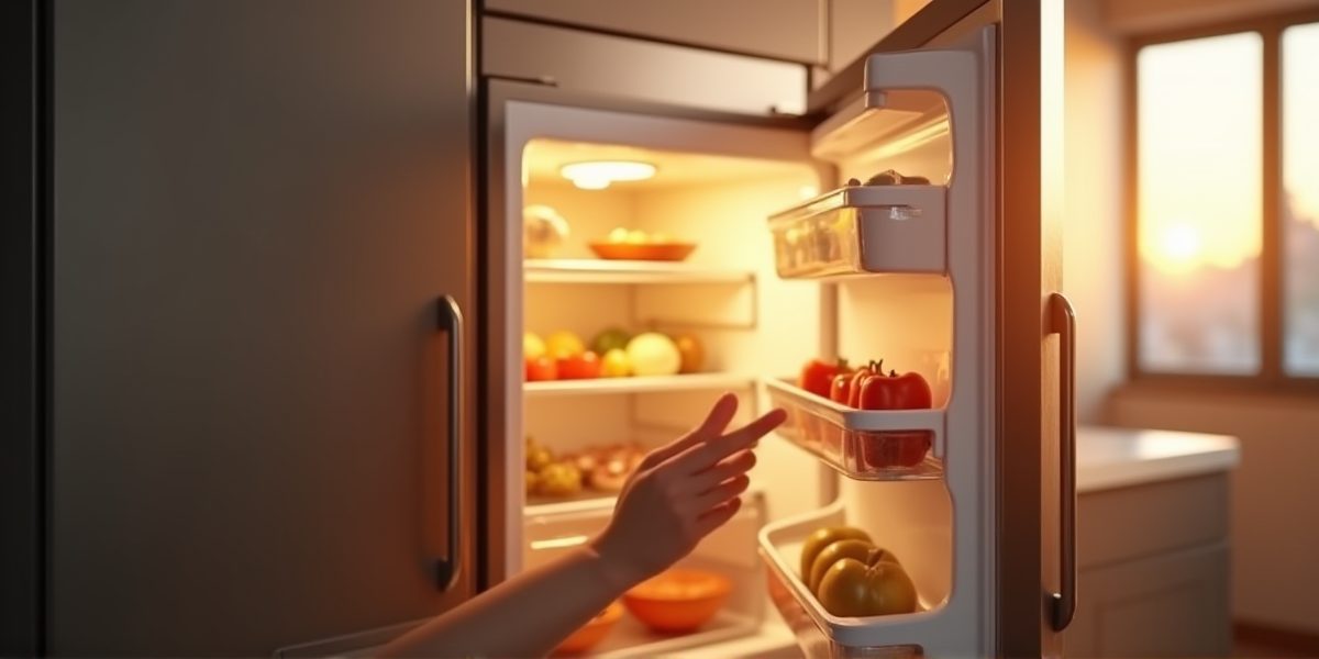 Кухня с холодильником